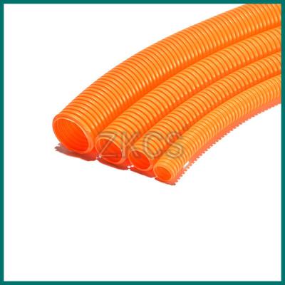 China PP Plastic Corrugated Pipe 125 Centigrade Flame Retardant For Cable / Wire Protection en venta