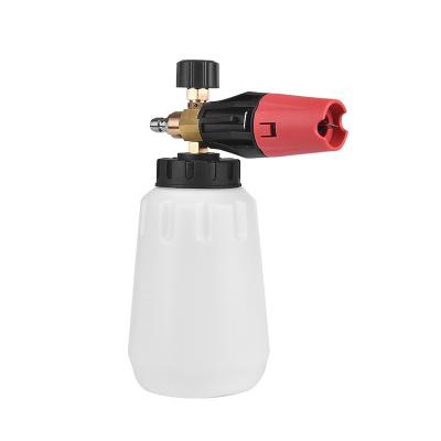 China PP& Gun Copper High Pressure Heavy Duty Auto Wide Neck Adjustable Foam Remover Snow Foam Gun and Thick Foam for sale