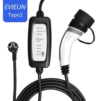 China Type - 2 Electric Vehicle Charging Cable EV Charger 3.5 KW Portable Household Ev Charger IEC 62752-2 Schuko Plug EVQY35 for sale