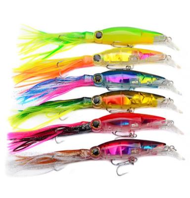 China Fishing Lure Hard Lure Octopus Lure 14cm/40g Sea Fishing Lure 6 Colors Squid Skirt Bait for sale