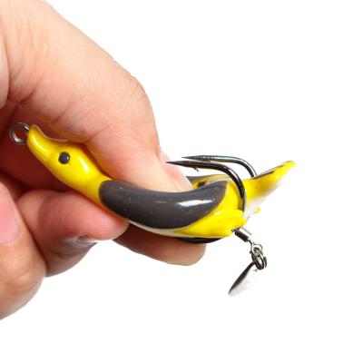 China Frog Lure Soft Duck Fish Lure Fishing Wobblers Artificial Groundbait Frog Fishing Lure Soft Frog Lure for sale