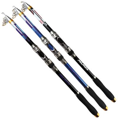 China Sea Fishing Epoxy Resin Rod Telescopic Spinning Fishing Pole 2.1-3.6M Super Hard Fishing Rod for sale