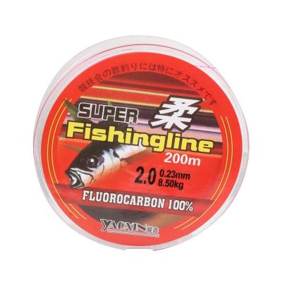 China Super strength 200m high quality monofilament 100% nylon transparent fishing line for sale