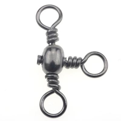 China Cross Line Line 3 Way Barrel Accessories Stainless Steel Swivel Fishing Hook Fishing Hook Connector for sale