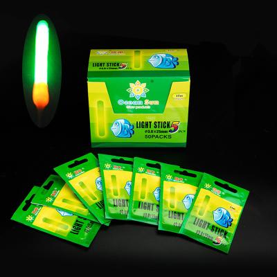 China 50pack/box Fishing Plastic Float Night Glow Stick Fluorescent Light Fishing Tools for sale