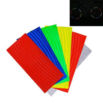 China Cycling Wheel Rim Reflective Stickers MTB Bicycle Wheel Reflector Bicycle Fluorescent Sticker Reflector for sale