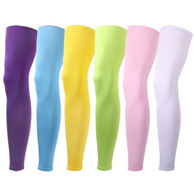 China Non-slip Sun Protection Sports Leg Sleeves Sun UV Protection Leg Sleeves Running Cycling MTB Bike Leg Cover for sale