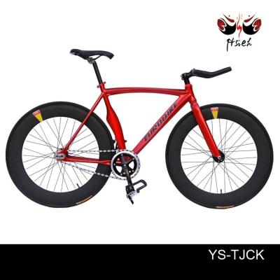 China Hot sale aluminum alloy bullhorn handlebars fixie gear bicycles with flip flops hubs for sale