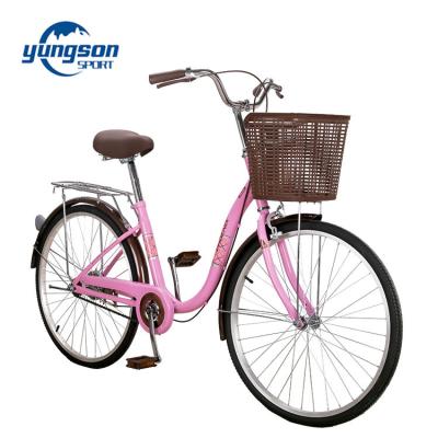 China Durable Pink Ride Lady Bike Comfortable City Bike For Women for sale