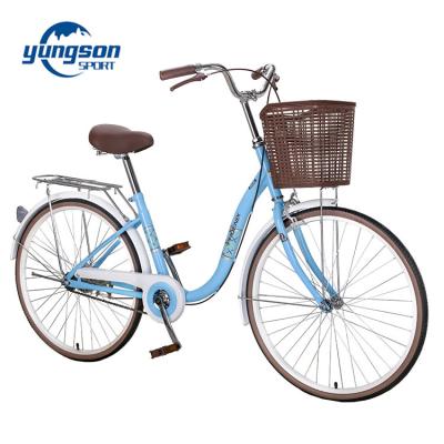 China Beautiful Tour Tour Travel Bike 7 Speed ​​Steel City Commuter Bicycle For Adults for sale