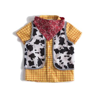 China Polyester/Cotton Woody Inspired Boy Outfit, Woody Outfit, Woody Outfit Costume, Cowboy Toy Story 4 Woody Inspired Woody Halloween Costume for sale