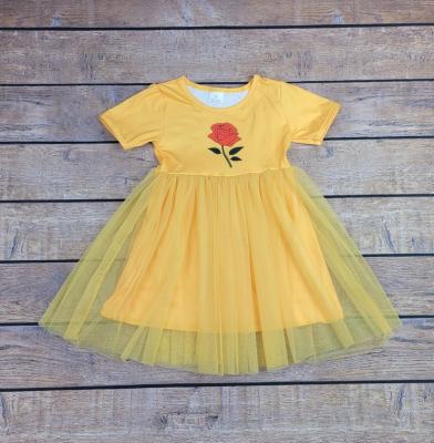 China Anti-wrinkle princess dresses for girls 5 to 10 years princess Belle Inspired Tutu Dress Bell the beast dress for sale