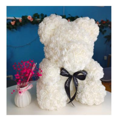 China Luxury PE Foam Rose Flower Teddy Bear Valentine's Day PE Foam Gift Box for sale