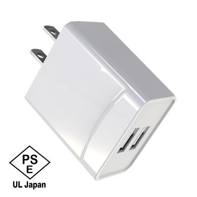 China Cell Phone PSE Dual Plug CE 5V/2.1A Micro USB DC Travel Charger Power Adapter For Android Kindle Phones for sale