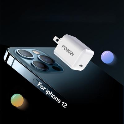 China PD20W Charger PD20W PD20W PD20W USB-C USB C Charger Simple Left Fast Modest Small Portable Fast Charger For iPhone 12 Apple 12 PD 20W Charger for sale