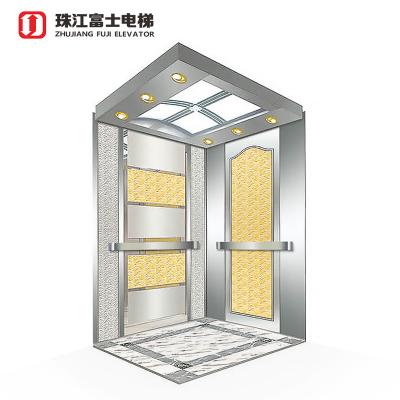 China OEM Brand China Fuji Elevator Guided Elevator Leading Glass Square Contemporary Panoramic Gearless Good Mirror Residential View for sale