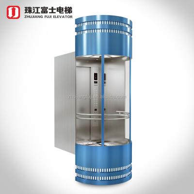 China Minimalist Top Quality Fuji Brand Customizing Passenger Observation Glass Elevator For Shopping Mall for sale