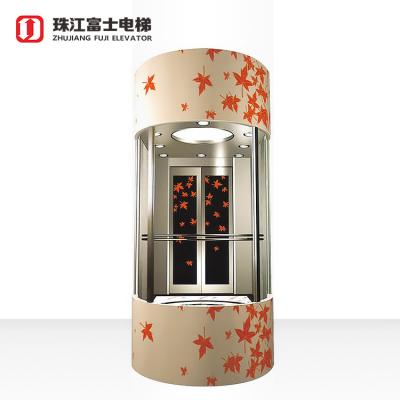 China ZhuJiangFuJi Brand Contemporary Elevator Observation Elevator Panoramic Cost View Seeing Elevator for sale