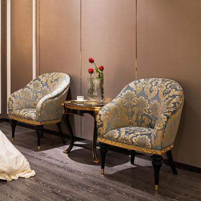 China (Other) European Design Adjustable Luxury Lounge Chairs Classic Antique Gold Leaf Furniture Accent Lounge Chairs for sale