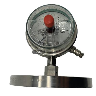 China Shockproof Electric Pressure Indicator HC Diaphragm Oil Industry Diaphragm Contact Gauge Pressure for sale