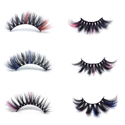 China Faux Mink Eyelash Success Colored Wholesale Vendo 25mm Mink Eyelashes Lashes3d With Custom Packaging Natual Mink EyeLash for sale