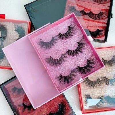 China 25mm real Mink Lashes Packaging Box Luxury fake custom made wholesale good quality 3d best quality Mink Eyelashes Vendors for sale