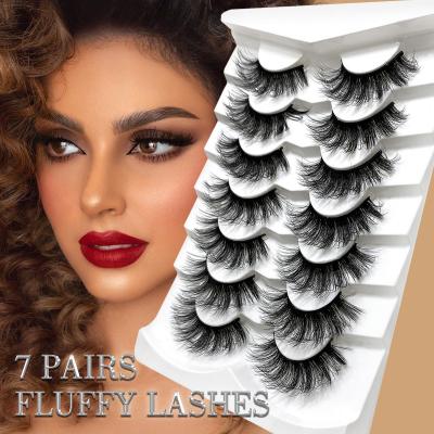 China Wholesale Mink Eyelashes Packaging Box Custom Faux Mink Eyelash Eyelash Packaging Silk 3d Private Label False Eyelash for sale