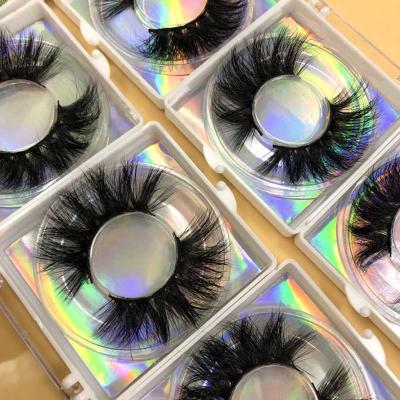 China 25mm Mink Eyelash Cruetly Free Vegan Strip Full Lashes 3D 25mm Mink Eyelash Vendor Private Label Lashes for sale