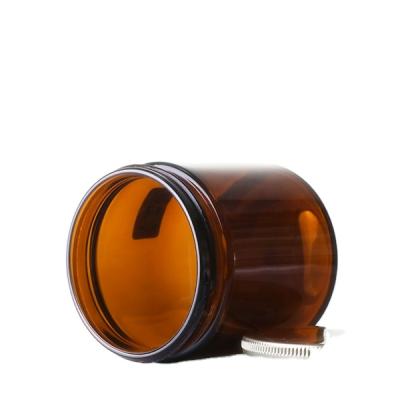 China Amber Glass Jar Wholesale In Cosmetic Bulk Empty Glass Jars 16oz Glass Jar With Lid for sale