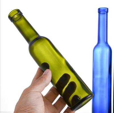 China Liquor Glass Bottle 375ml 500ml 750ml Long Neck Empty Beverage Glass Bottle For Ice Wine Whiskey With Lid for sale