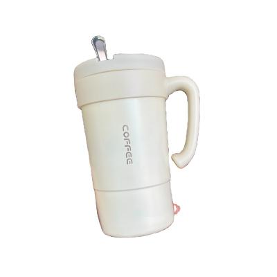 China WITH LID 580ml 304 Stainless Steel Mug Customize Thermo Tea Cup Handle Portable Water Bottle Business Gift for sale