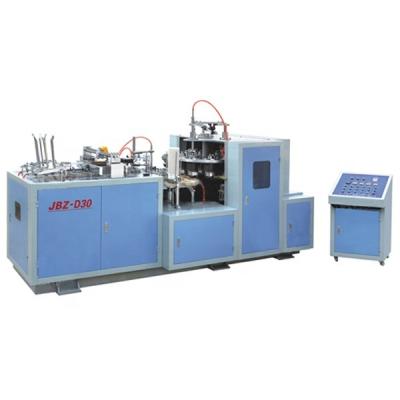 China Garment Shops Automatic High Speed ​​Paper Cup Making Machine With Online Handle Applicator / Attachment for sale