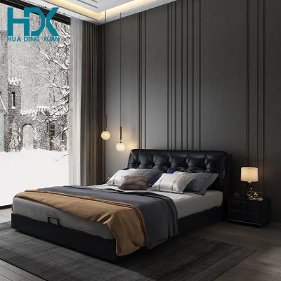 China Modern Bed (Other) Wooden Frame Adjustable Headboard Tops Elegant Bedroom Furniture for sale