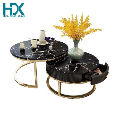 China Modern Marble Top Coffee Table (Other) HDX 2021 New Adjustable Lightweight Luxury Design For Living Room for sale