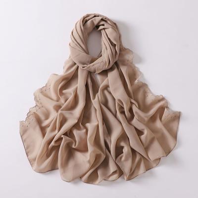 China Long Muslim Chiffon Hijab Scarf Arab Headscarf Women  Shawls for sale