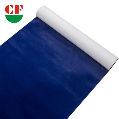 China Wholesale Low Price Blue Self Adhesive Flocking Fabric Waterproof Knitted Bottom Pile for sale