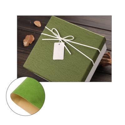 China Wholesale custom high quality green self adhesive flocking fabric waterproof for gift wrapping for sale