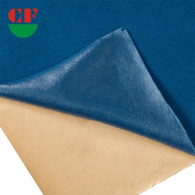 China Antistatic Removable Self Adhesive Blue Velvet Fabric Sheets Backed Tape Rolls for sale