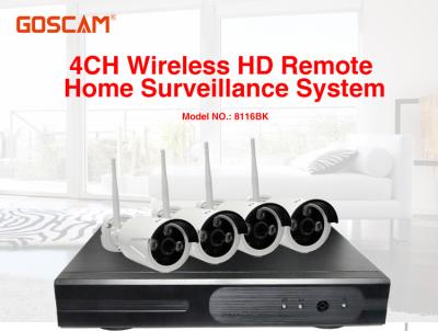 China 4 Channel Wireless Hd Remote Home Surveillance Ip66 Waterproof Outdoor for sale