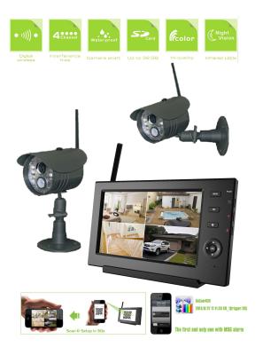 China 2.4Ghz Wireless Cctv Security Surveillance System Hd 65Ft Minimum Illumination for sale