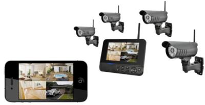 China CCTV 4 Cameras Home Video Digital Surveillance Camera System for home use for sale