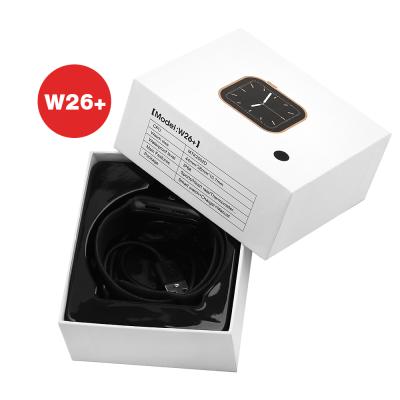 China Playback MP3 2021 w26 plus serie 6 BT calls ip68 blood pressure sports music W26+ plus smart watch with payment function for sale