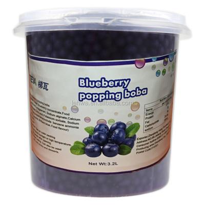 China Milk Tea Blueberry Flavor Popping Boba Bubble Tea Ingredients for sale