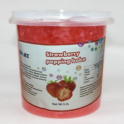 China Popping Milk Tea Boba Bubble Tea Ingredients Strawberry Flavor for sale