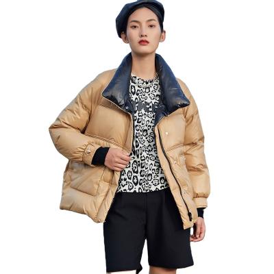 China Waterproof Women Jackets Solid Bubble Crop Coats Blast Ladies Down Coats S-XXXl Customized Patchwork Winter Bomber Stripper Jackets for sale