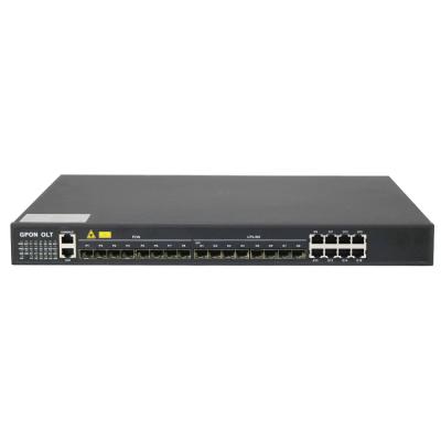 China FTTx 10GE SFP+ Uplink FTTH 1U 19 Inch 8 Inch GPON OLT Price With Web NM Telnet Cli Management for sale