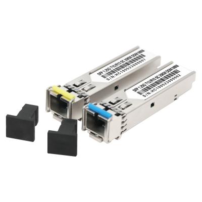 China SC 1310/1550 bidi SFP network FTTH FTTB FTTX WDM 1.25g 20km single mode fiber mini SFP optical transceiver module for sale