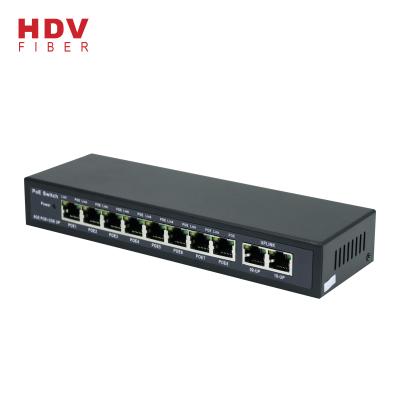 China High Quality POE 20Gbps Poe Switch 2 Port RJ45 Uplink 1*10/100/1000M 8 Port Poe Switch for sale