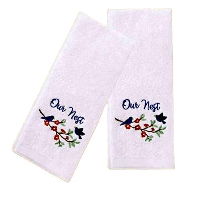 China 100% Genuine Turkish Compressed Embroidered Logo Hotel Bathroom Towel Sets for sale