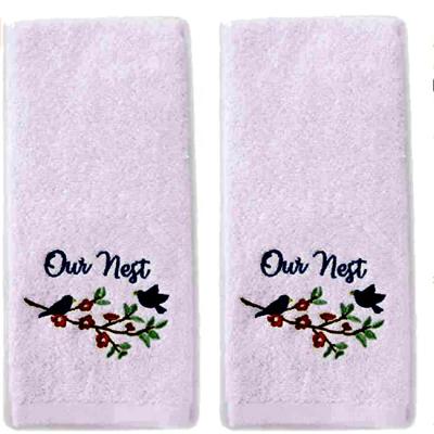 China Wholesale Compressed Cartoon Applique Embroidery Microfiber Bathroom Towel Set for sale